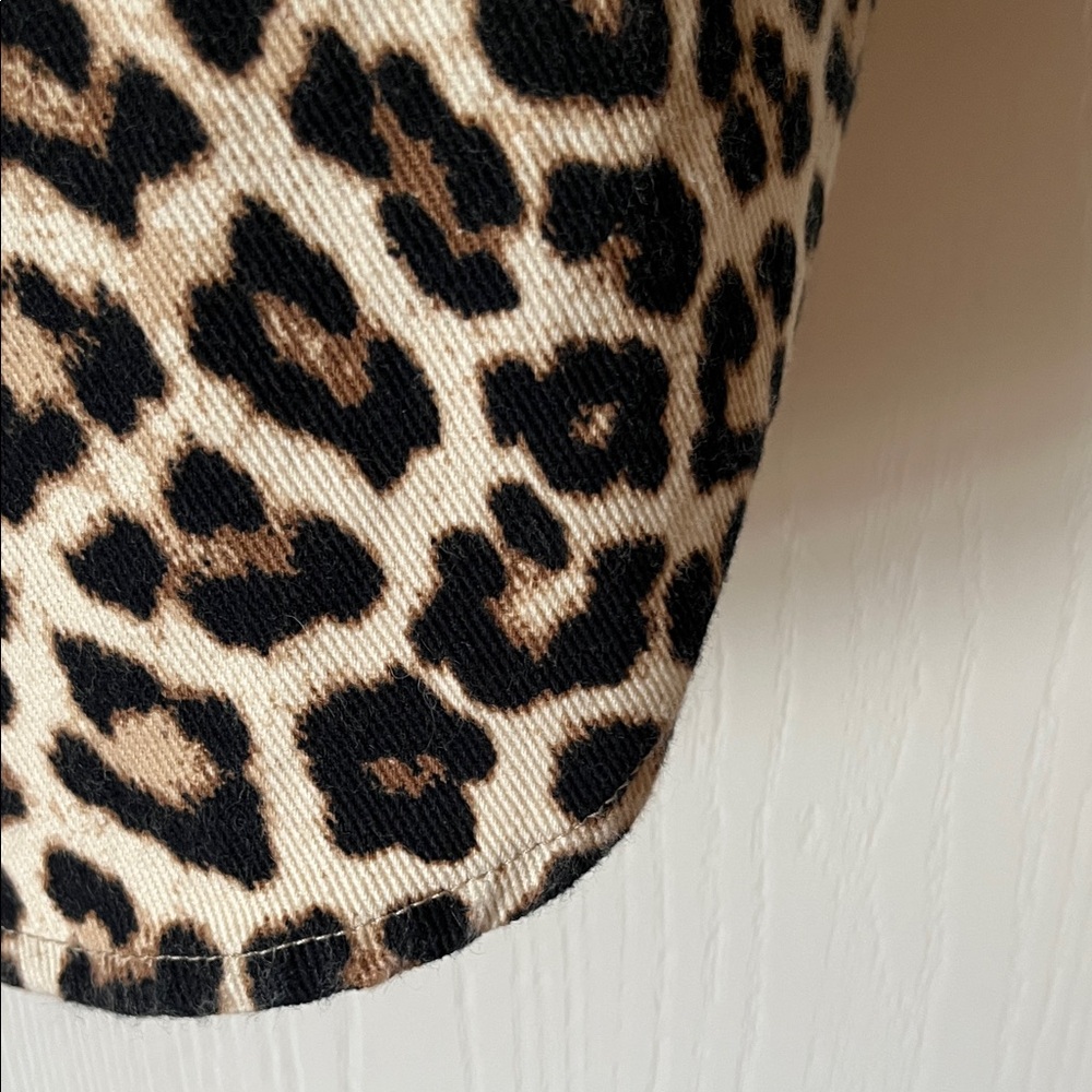 H & M Cotton Twill Animal Print Shacket Jacket Medium - Picture 7 of 12